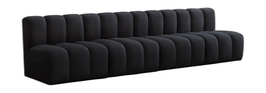 638710db230e.png Arc 119" Velvet Upholstered 4pc. Modular Sectional - Image 1
