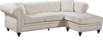 Sabrina 96" Velvet Upholstered Reversible 2pc. Sectional - Image 5