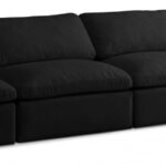 Plush 140" Velvet Upholstered Standard Comfort 4pc. Modular Sofa