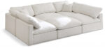 Plush 105" Velvet Upholstered Standard Comfort 6pc. Modular Sectional - Image 4