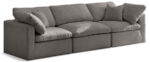 Plush 105" Velvet Upholstered Standard Comfort 3pc. Modular Sofa - Image 2