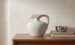 Vila 9.5In Sculptural Vessel Cream White - Image 2
