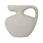 Vila 9.5In Sculptural Vessel Cream White