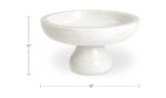 Palermo Pedestal Bowl White Marble - Image 5