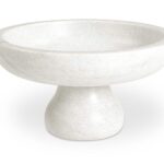 Palermo Pedestal Bowl White Marble
