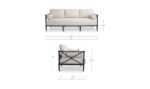 Willow Outdoor Sofa Cream - Image 8